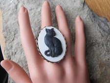 Black cat cameo for sale  Cherry Valley