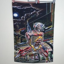 Bandeira IRON MAIDEN Somewhere in Time logotipo banda pôster têxtil tapeçaria, usado comprar usado  Enviando para Brazil
