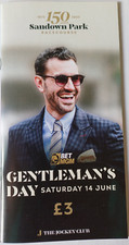 Sandown race card for sale  NEWMARKET