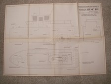 Modelo de barco Plans of the Chunky Boy um barco de trabalho porto semi escala 23" LOA feixe 6 comprar usado  Enviando para Brazil