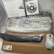 Teclado Microsoft MultiMedia preto NOS 1.0A PS2 com kit de mouse óptico 1.1A comprar usado  Enviando para Brazil