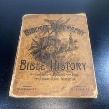 Antiquarian book 1887 Manual of Biblical Geography Text book Bible History Maps comprar usado  Enviando para Brazil