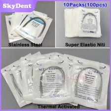 Usado, 100 fios de arco ortológico dental SS/Super elástico Niti/ovóide natural ativado termicamente comprar usado  Enviando para Brazil