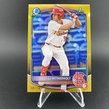 2025 Bowman Chrome 1. JJ Wetherholt True Gold Refractor Prospect -#30/50 BCP-22 na sprzedaż  Wysyłka do Poland