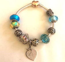Pandora bracelet breloque usato  Spedire a Italy
