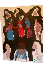 Dessin acrylique papier d'occasion  Toulon-