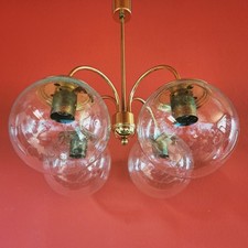Candelabro de latão meados do século globo de vidro pingente luz por Kamenicky Senov comprar usado  Enviando para Brazil