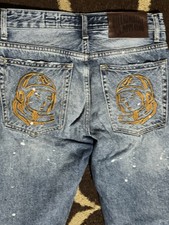 JEAN Billionaire Boys Club BBC BB com fio masculino TAMANHO 30 respingo de tinta comprar usado  Enviando para Brazil