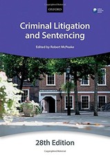 Criminal litigation sentencing for sale  UK