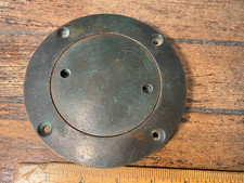 Vintage Wilcox Crittenden Bronze 3" Deck Plate 4 3/4" Flange, Ótima Idade/Patina! comprar usado  Enviando para Brazil