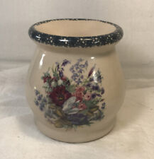 Decoración floral ligera de cera/aceite calentador de té de barro para fiesta en el hogar y jardín hecho en EE. UU. 2002 segunda mano  Embacar hacia Mexico