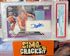 2024 Topps Now UFC Diego Lopes Rookie relíquia roxa autografada/25 UFC 303 relíquia tapete controle remoto comprar usado  Enviando para Brazil