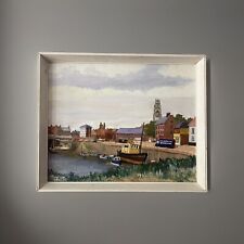 Harbour scene acrylic for sale  WOLVERHAMPTON