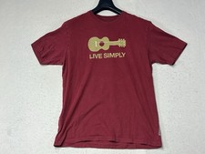 Camiseta masculina de algodão orgânico Patagonia L vermelha viva simplesmente guitarra manga curta comprar usado  Enviando para Brazil