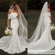 Vestidos de noiva boho sereia sem alças sem costas apliques de renda vestidos de noiva de praia comprar usado  Enviando para Brazil