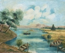 Vintage oil painting for sale  Hot Springs National Park