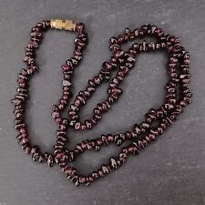 Garnet beaded necklace for sale  SWINDON