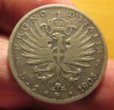 Lire 1905 araldica usato  Vaglio Serra