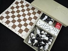 Jogo de xadrez vintage soviético bolso plástico conjunto na caixa damas dominó URSS comprar usado Jogo de xadrez vintage soviético bolso plástico conjunto na caixa damas dominó URSS comprar usado  Enviando para Brazil