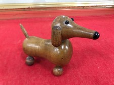 Estatueta de madeira dinamarquesa vintage MCM escultura jardim zoológico linha Kay B dachshund, usado comprar usado  Enviando para Brazil