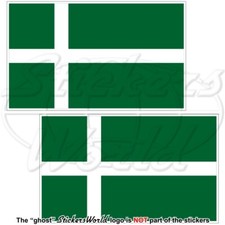 Decalques adesivos escoceses 75mm bandeira da ilha BARRA, hébridas externas ESCÓCIA REINO UNIDO x2, usado comprar usado  Enviando para Brazil