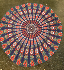 Usado, Cachecol Mandala Home Decor redondo 66" semi transparente capa de mesa sofá lance boho comprar usado  Enviando para Brazil