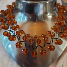 Collier retro honigfarbene gebraucht kaufen  Tettau