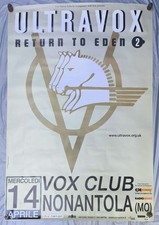 manifesto 140X100 cm poster ULTRAVOX RETURN TO EDEN 2 VOX CLUB NONANTOLA  ZB32 comprar usado  Enviando para Brazil