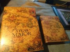 Conjunto de 2 caixas de armazenamento de livros falsos Atlas Maior madeira e couro Zimlay 9x6,5",12x8"  comprar usado  Enviando para Brazil