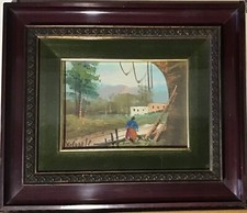 Olio tela paesaggio usato  Trivignano Udinese