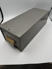 Gaveta de arquivo índice de metal vintage HON 3"x 5" cartões mesa industrial cinza comprar usado  Enviando para Brazil