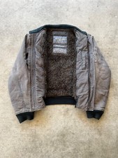 Jaqueta Abercrombie & Fitch Harrison militar lavagem de pedra cinza grande pele sintética , usado comprar usado  Enviando para Brazil