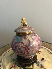 CLOISONNE VASE POTICHE POT FOO BRONZE EMAUX CHINE CHINOIS ASIATIQUE JAPON  ASIE comprar usado  Enviando para Brazil