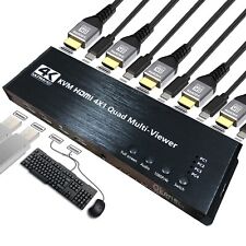 4K HDMI KVM 4x1 Quad Multi Viewer 4 em 1 saída interruptor sem costura HDMI multivisualizador comprar usado  Enviando para Brazil