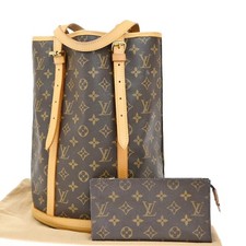 Bolsa tote de ombro LOUIS VUITTON BUCKET GM monograma couro marrom M42236 38YH473 comprar usado  Enviando para Brazil