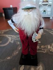 Estatueta de Natal pôquer Papai Noel dealer 19 polegadas decoração de férias vintage e rara comprar usado  Enviando para Brazil