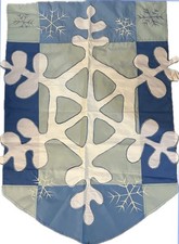 Snowflakes embroidered evergre for sale  Holiday