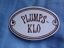 Emailleschild klo gebraucht kaufen  Dallgow