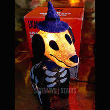 SISAL SKELETON DOG HALLOWEEN DECORATION witch hat pre-lit glitter cute yard RARE for sale  Santa Ana