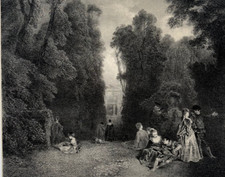 Parc lithographie watteau d'occasion Parc lithographie watteau d'occasion  Pluvigner