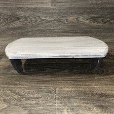 Suporte de computador rústico chique gasto display mesa prateleira assentadores cinza preto pernas comprar usado  Enviando para Brazil