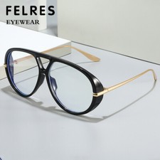 Óculos ovais masculinos femininos moda clássica lente transparente armação completa armação de óculos comprar usado  Enviando para Brazil