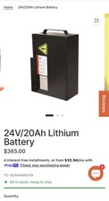 24v 20ah lithium for sale  Houston