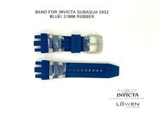 Autêntica pulseira de relógio Invicta Subaqua 0802 azul borracha e aço inoxidável 31 mm, usado comprar usado  Enviando para Brazil
