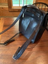 "Mochila y bolso de hombro convertible con solapa de cuero Le Donne, 10"" x 4"" x 13""" segunda mano  Embacar hacia Mexico