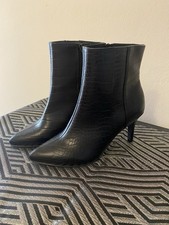Women black faux for sale  SWINDON