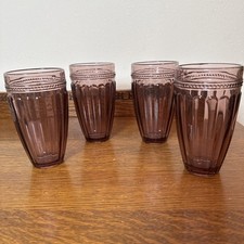 Conjunto de 4 painéis de fogão pesados vintage de vidro roxo esfumaçado comprar usado  Enviando para Brazil