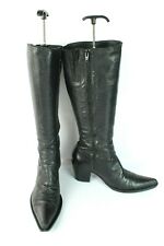 Bottes cuir noir d'occasion  Bretoncelles