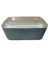 Usado, Jarro de almacenamiento de refrigerador mediano azul Pyrex caja y tapa 502 vajilla EE. UU. de colección MCM segunda mano  Embacar hacia Argentina