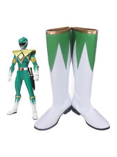 Sapatos Green Mighty Morphin Power Rangers botas de perna alta botas de Halloween adereços PU comprar usado  Enviando para Brazil